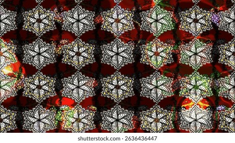 Flowers pattern. Raster illustration. Flat Flower Elements Design. Colour Spring Theme sketch pattern Background. Sketch Chichi fabric pattern.