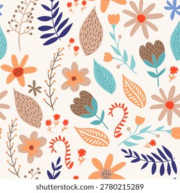 Flowers Pattern Vector Graphic Illustration