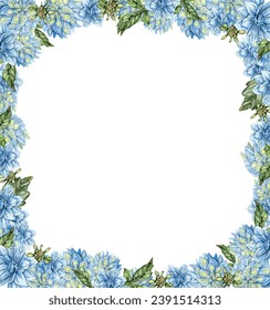 Flowers square frame and