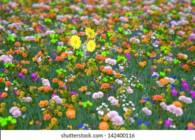 Flowers summer background - Shutterstock ID 142400116