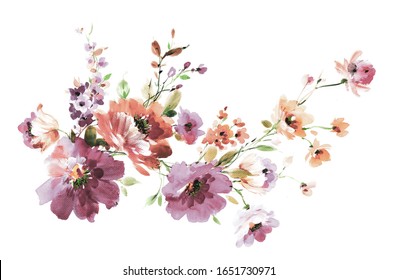 Painting Watercolor Flower Images, Stock Photos & Vectors | Shutterstock