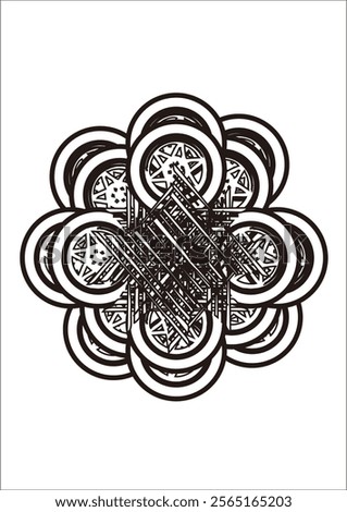 Flowers of the wheel pattern, each turning spoke represents the cyclical natue of time and life, endlessly revolving yet ever-changing
