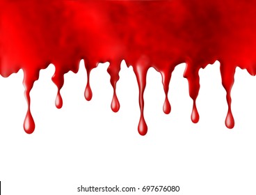 Paint Dripping Background Isolated Current Red Stock Vector (Royalty ...