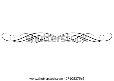 flowing infinity-shaped flourish divider with thin strokes and elegant shading"