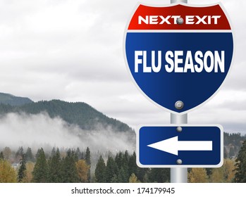 Flu Season Road Sign