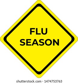 Flu Season Sign Illustration On White Background