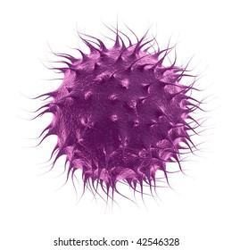 Flu Virus  Isolated With Clipping Path