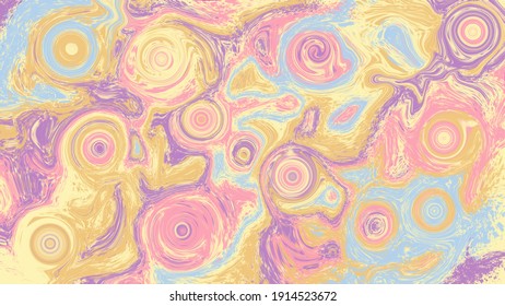 Fluid abstract background. Bright twisted liquid texture in soft colors.