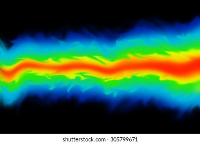 Fluid Dynamics / Mechanics Simulation CGI Imagery On Black Background 