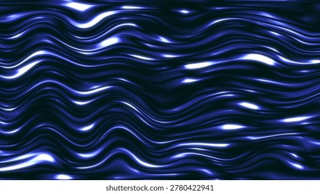 Fluid patterns of deep blue create an enchanting visual rhythm and movement.
