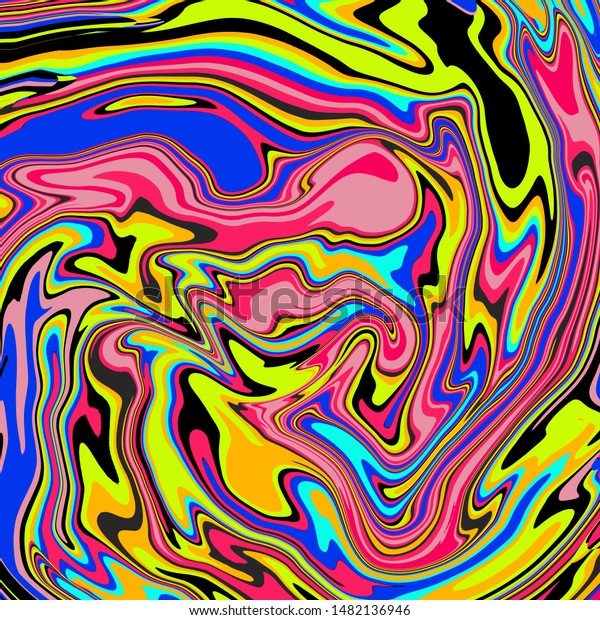 Fluid Psychedelic Paint Background 10000 X Stock Illustration 1482136946