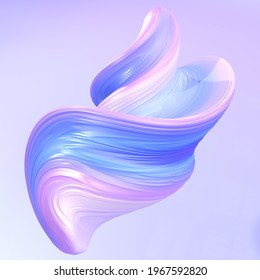 Fluid Swirl Vivid Design Element, Abstract 3d Rendering Shape Creative Colorful Gradient Background