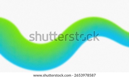 A fluid wave gradient transitioning from vibrant green to bright blue on a textured white background
