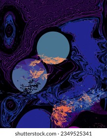Fluidity in Abstract Design, where the interplay of forms and lines creates a mesmerizing composition, embodying artistic flow. SHOTLISTretro
