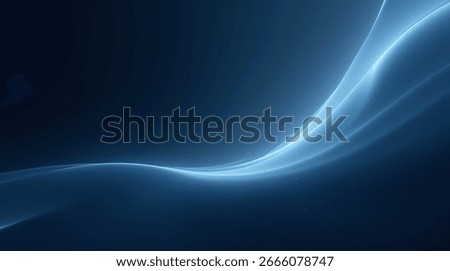 Fluidity and motion abstract wave background with glowing blue light, futuristic digital concept, dynamic energy flow