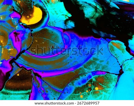 Fluorescent Cloude Background. Marble Background. Multicolor Template Color Abstract. Psychedelic Color Marbling. Bright Color Marbling. Fluorescent Marble.