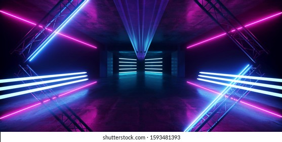 Fluorescent Led Lights Futuristic Sci Fi Stock Illustration 1593481393 ...