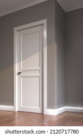 Flush-mount Skirting Board With LED. 3d Illustration