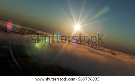 Similar – Nebulised Sun Sunset Fog