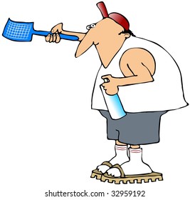 Cartoon fly swatter Images, Stock Photos & Vectors | Shutterstock