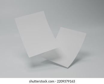 Flyer Poster Blank Mockup White Background Stock Illustration ...