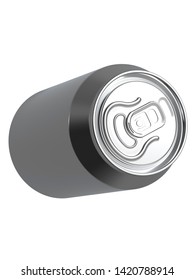 Flying 12 Oz Beer Or Soda Can. Isolated High Resolution 3D.