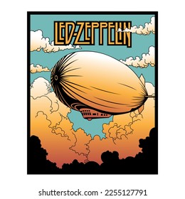flying ballon led zeppelin poster