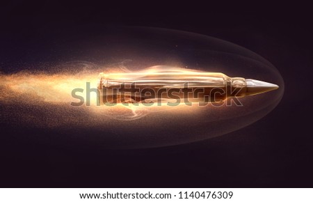 Flying bullet (3D Rendering)