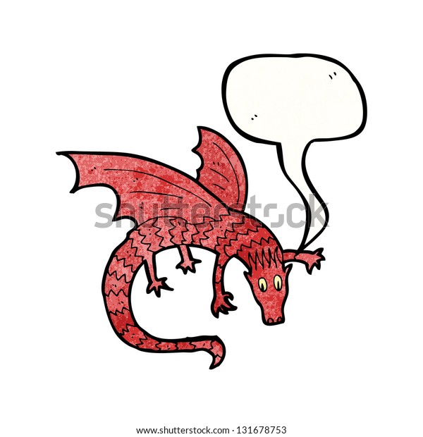 Flying Dragon Speech Bubble Stock Illustration 131678753