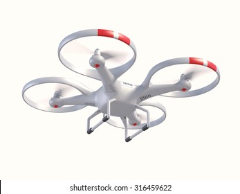 Flying Drone 3d Illustration