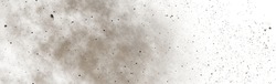 Flying Dust, Falling Debris, Isolated On White Background Banner, 3d Illustration