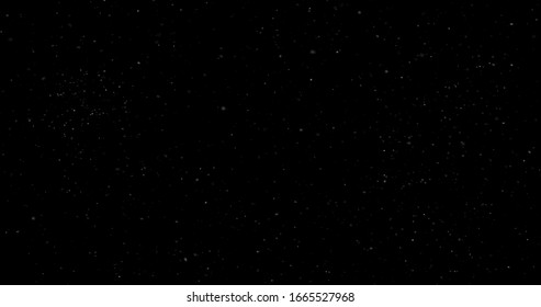 Flying Dust Particles On A Black Background