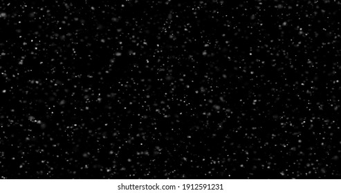 Flying Dust Particles On A Black Background