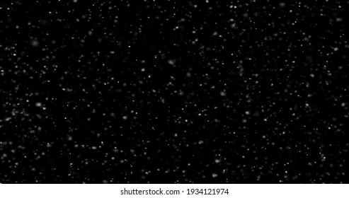 Flying Dust Particles On A Black Background