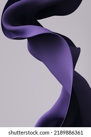 Flying Fabric, Dynamic Cloth, Abstract Scarf Movement 3d Rendering