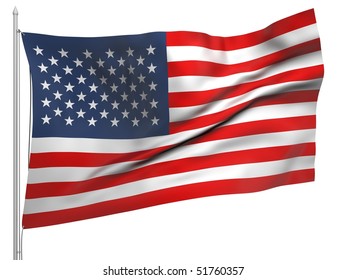 American Flag Over White Background Stock Photo 13628938 | Shutterstock