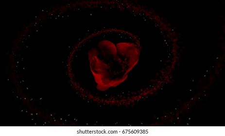 Flying Red Flower
