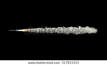 Flying rocket tail