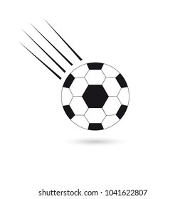 Flying Soccer Ball Icon On White Stock Illustration 1041622807 ...