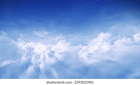 Flying Through Clouds Day Sky	
