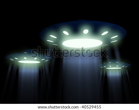 flying UFO. 3D