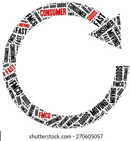 FMCG Or Fast Moving Consumer Goods. Word Cloud Illustration.