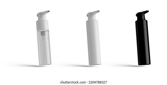 Foaming Soap Dispenser Cosmetic Bottle 3D-Rendering