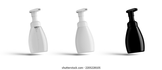 Foaming Soap Dispenser Cosmetic Bottle 3D-Rendering