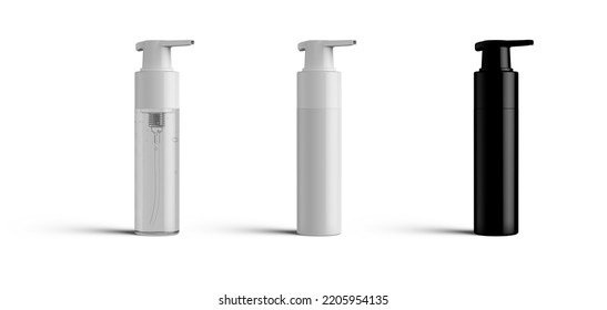 Foaming Soap Dispenser Cosmetic Bottle 3D-Rendering