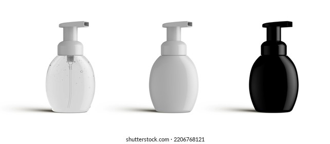 Foaming Soap Dispenser Cosmetic Bottle 3D-Rendering