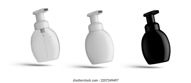 Foaming Soap Dispenser Cosmetic Bottle 3D-Rendering