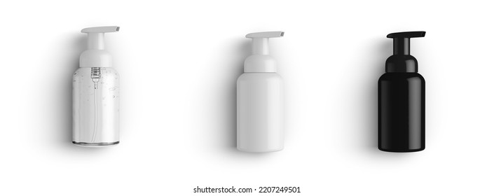 Foaming Soap Dispenser Cosmetic Bottle 3D-Rendering