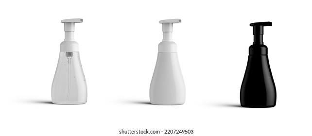 Foaming Soap Dispenser Cosmetic Bottle 3D-Rendering