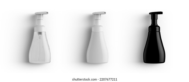 Foaming Soap Dispenser Cosmetic Bottle 3D-Rendering